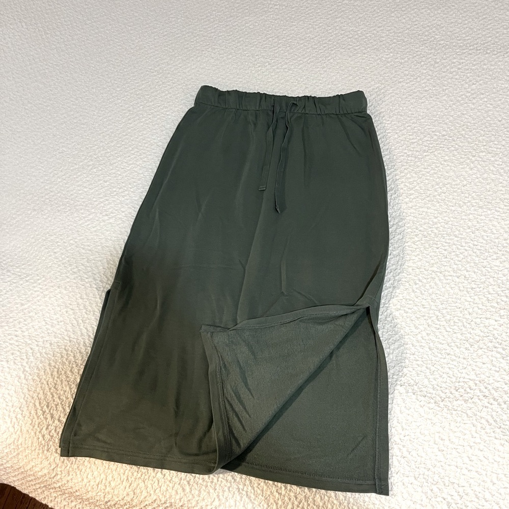 LOFT drawstring midi skirt